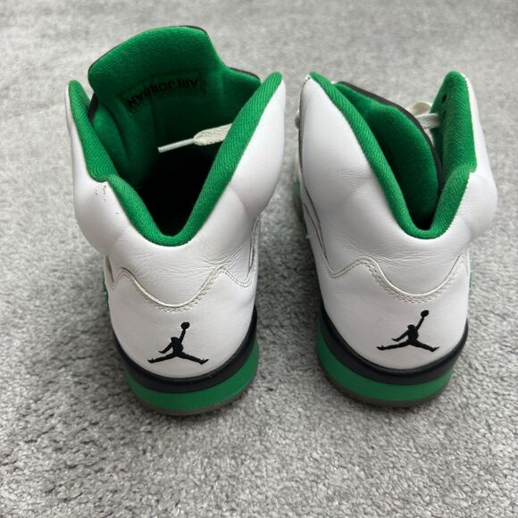 Nike Air Jordan 5 Retro Basketball Sneakers Shoes Mens 11.5 Lucky Green White main image 7